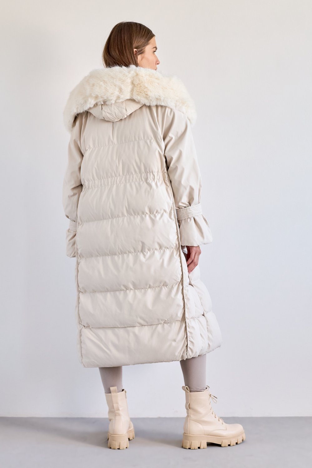 Béžová zimná bunda Selen