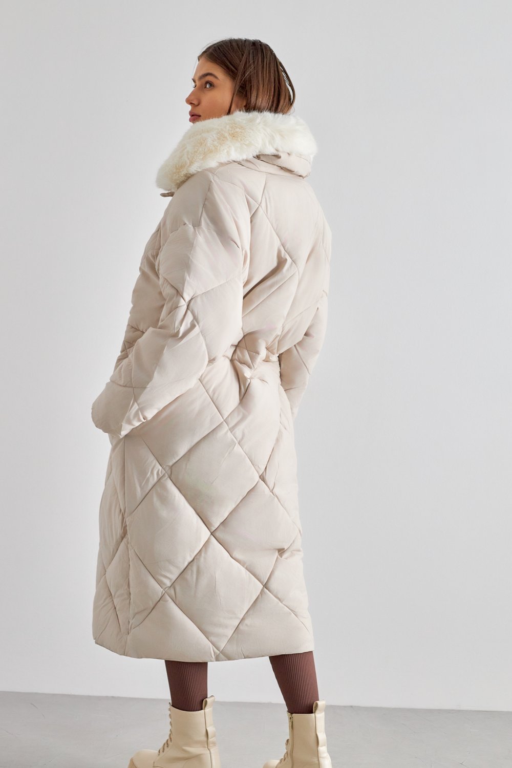 Béžová zimní bunda Selen
