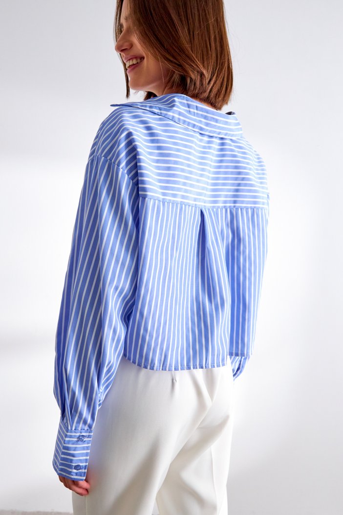 Bielo-modrá pásiková košeľa Tea