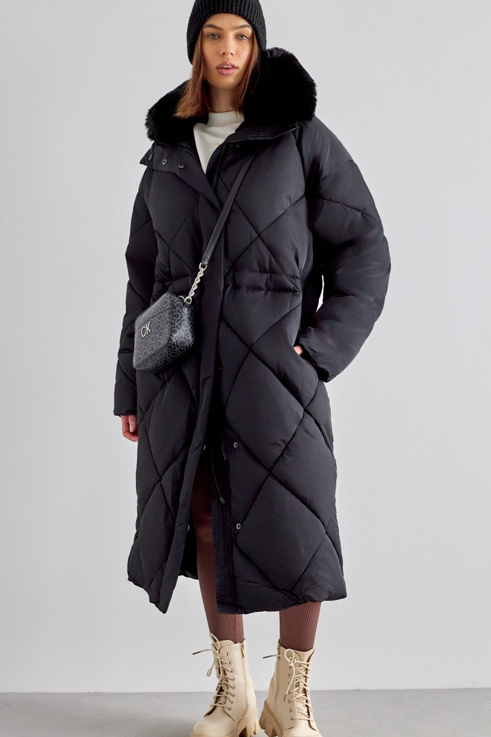 Čierna zimná bunda Selen