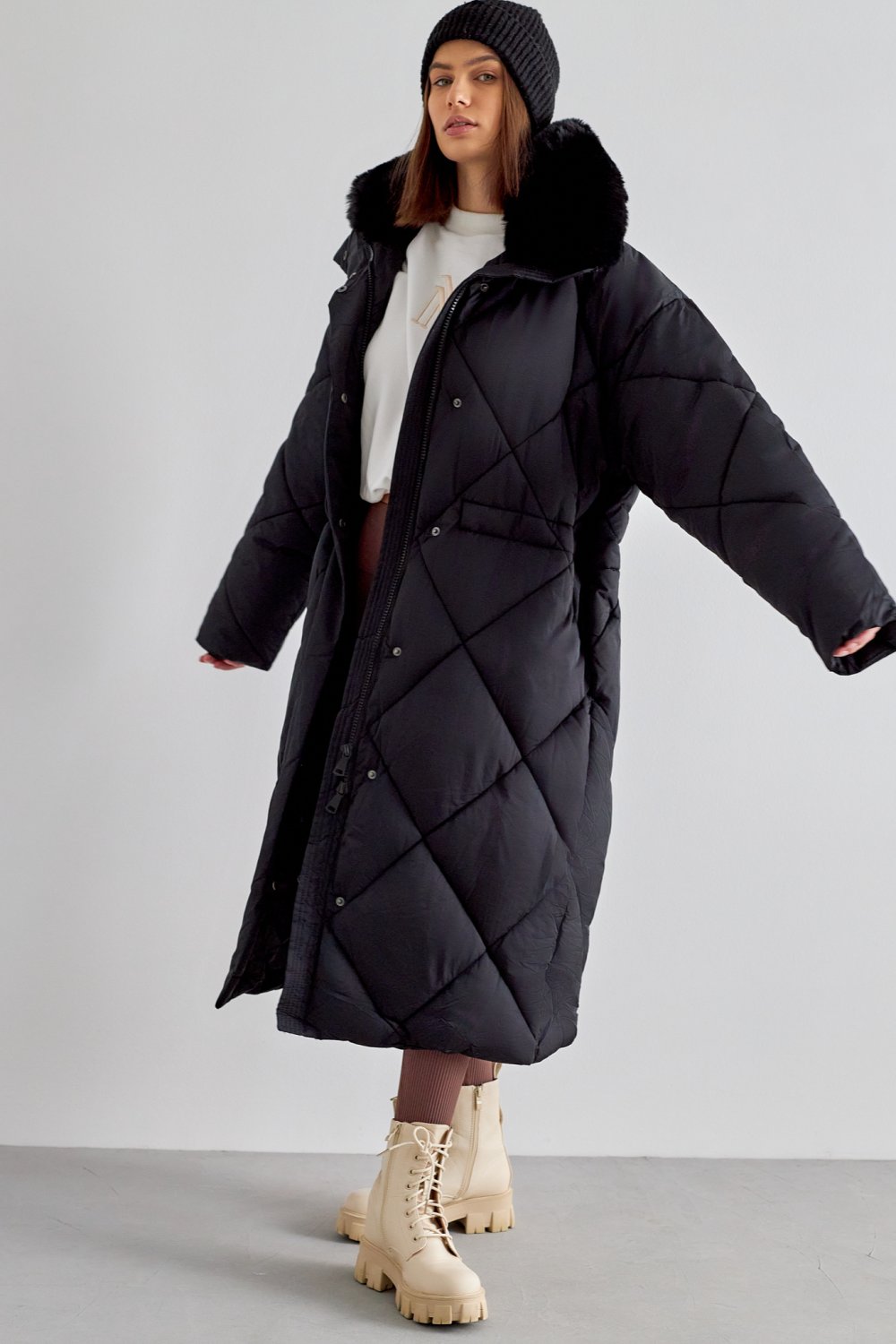 Černá zimní bunda Selen