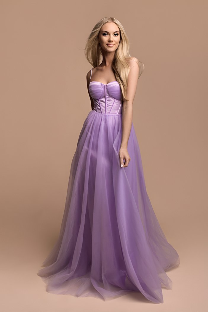 Purple evening dress Flora