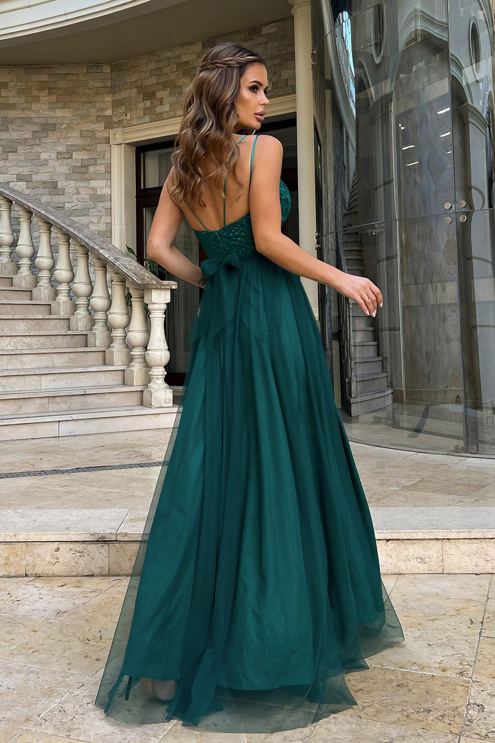 Zelené společenské šaty Clarene