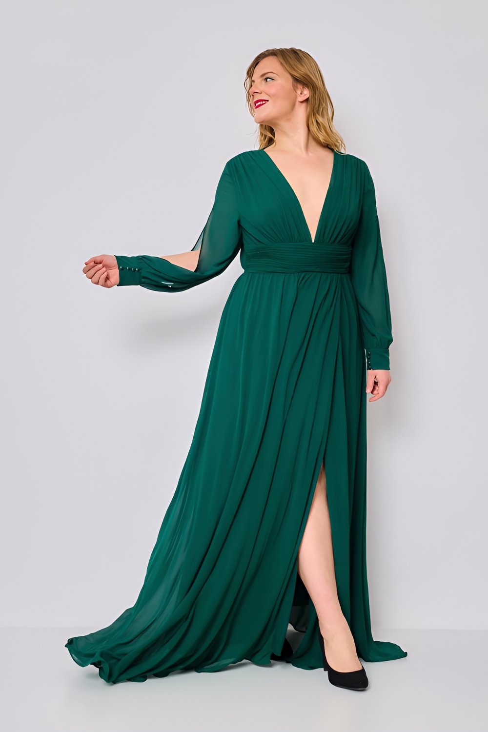 Zelené společenské šaty Perine