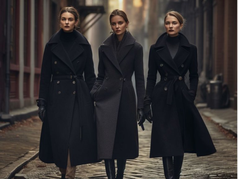 Čierny dlhý kabát: Neodmysliteľný kúsok vašej zimnej garderóby