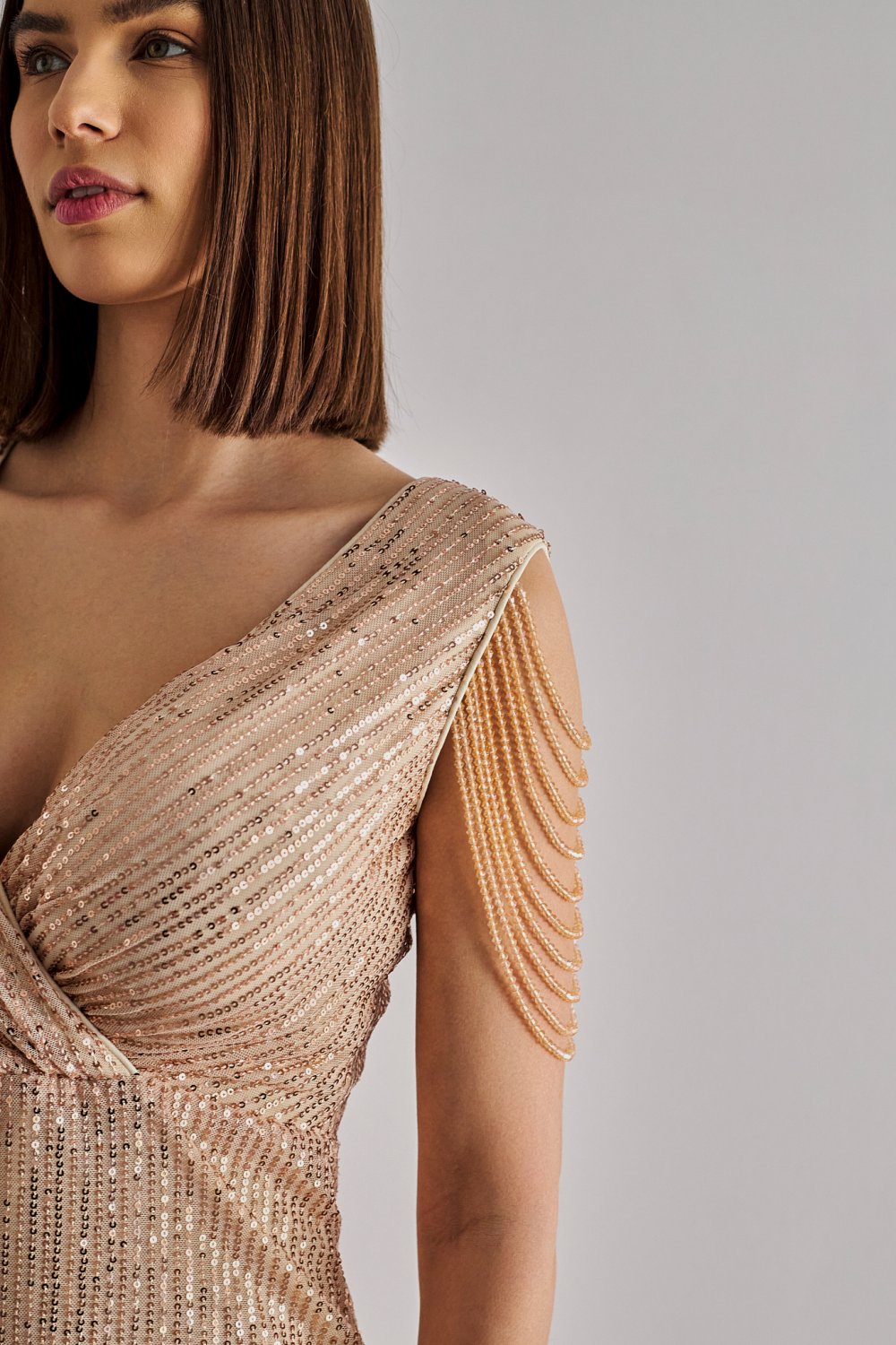 Zlaté flitrové šaty Adria