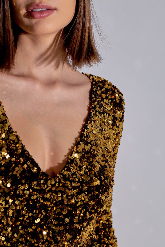 Gold glitter dress Natea