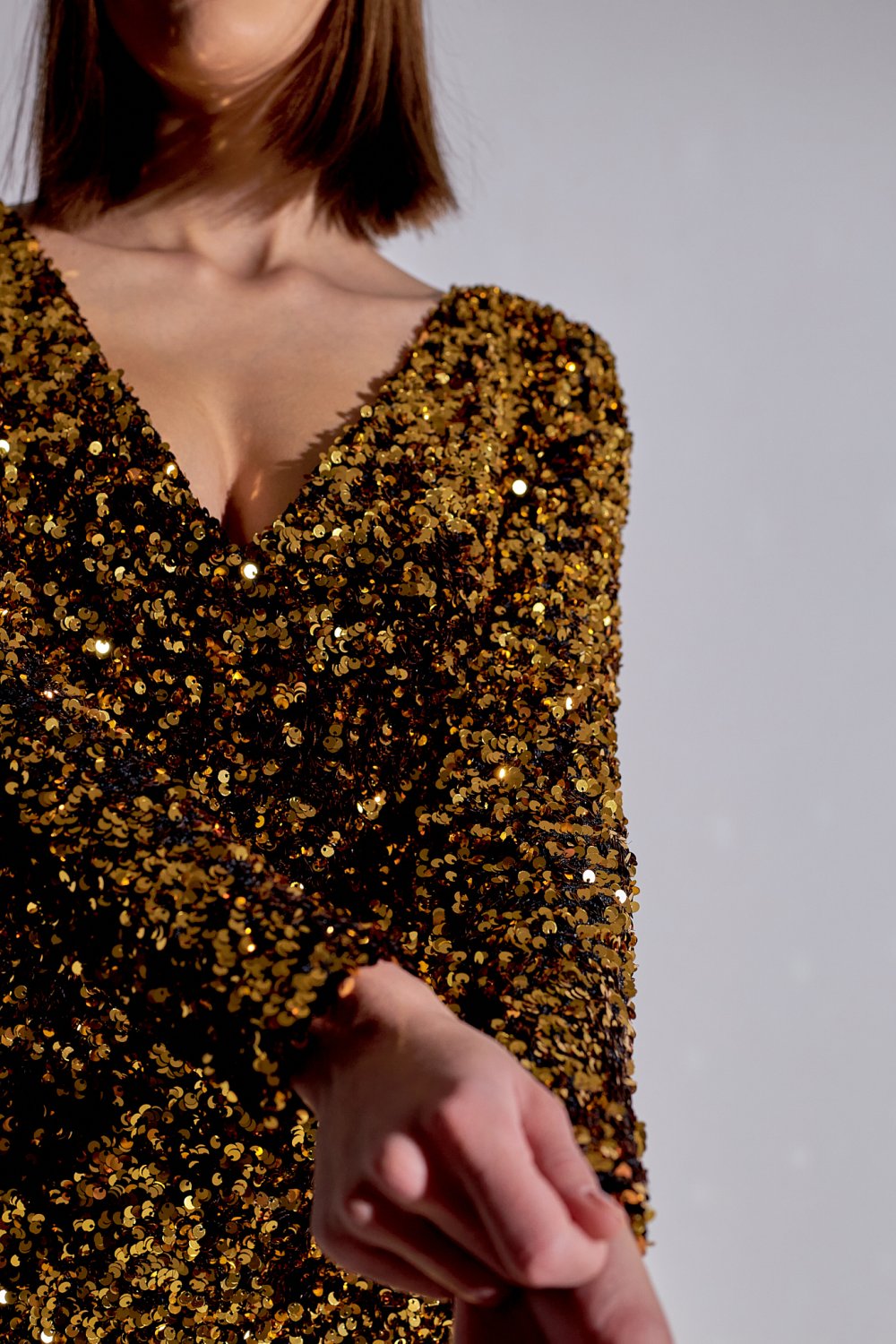 Zlaté flitrové šaty Natea
