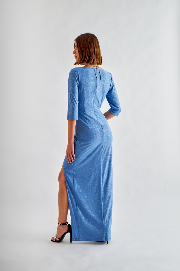 Modré společenské šaty Olimpia