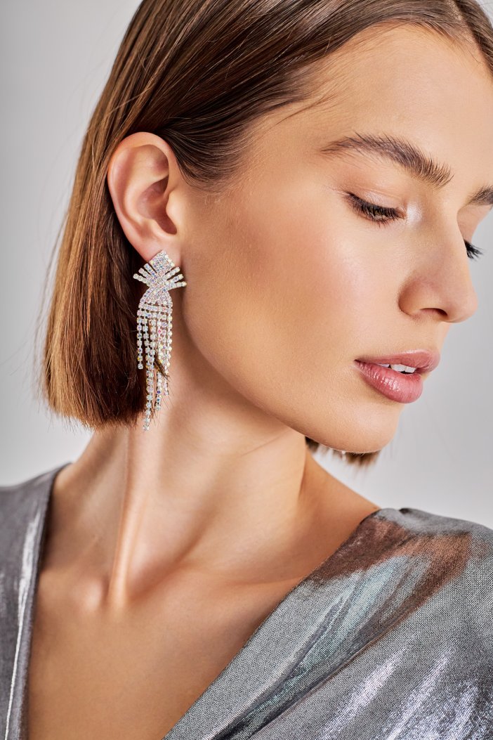 Silver Strass earrings