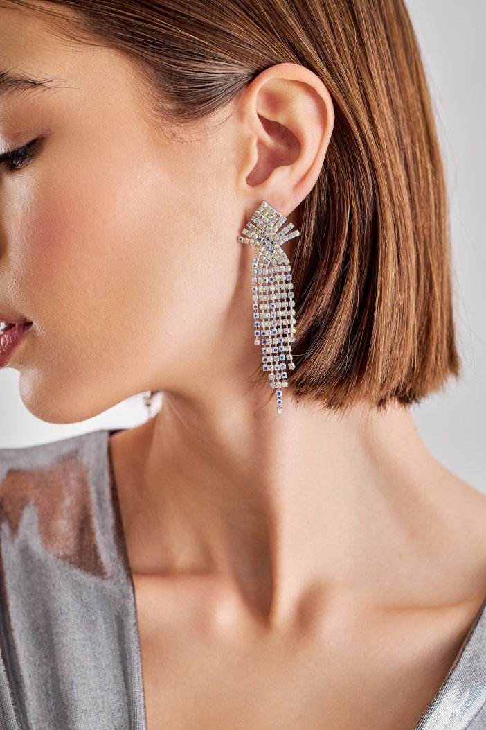 Silver Strass earrings