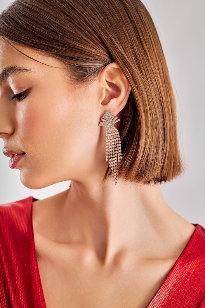 Golden Strass earrings