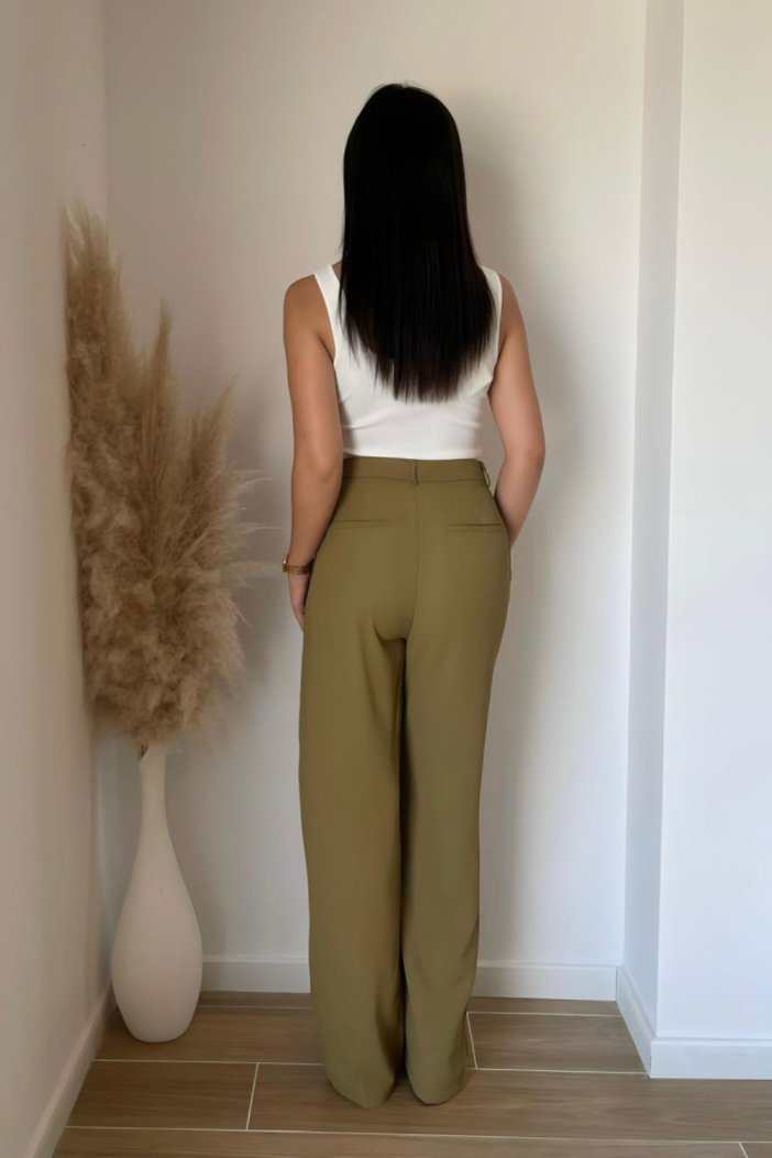 Olivové kalhoty Evianna