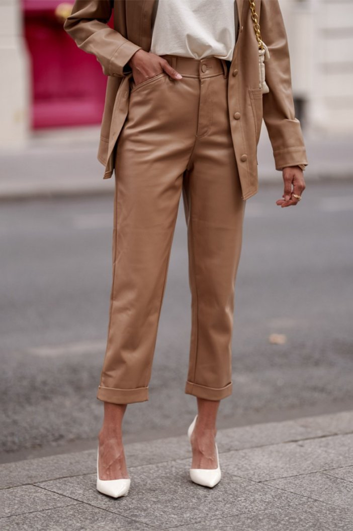 Light brown leather trousers  Anna