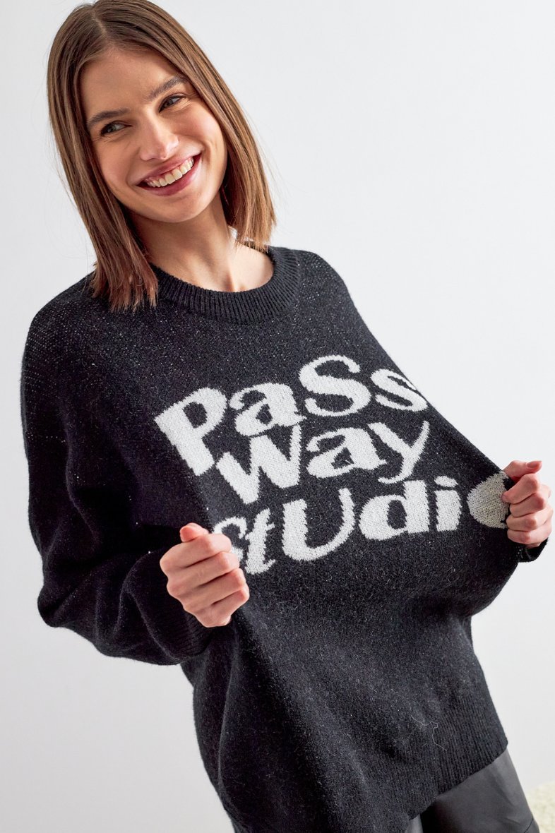 Čierny sveter Passway Studio